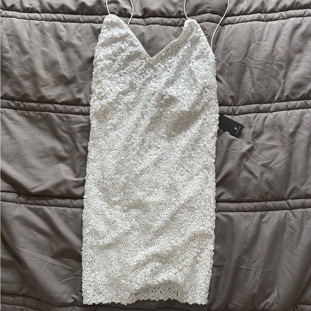 Lulus White Sequin Dress